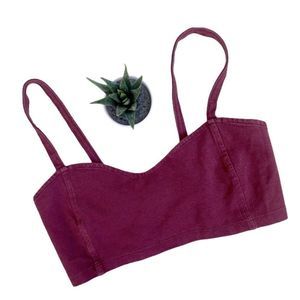 Brandy
Melville | Maroon Open Back Crop Top